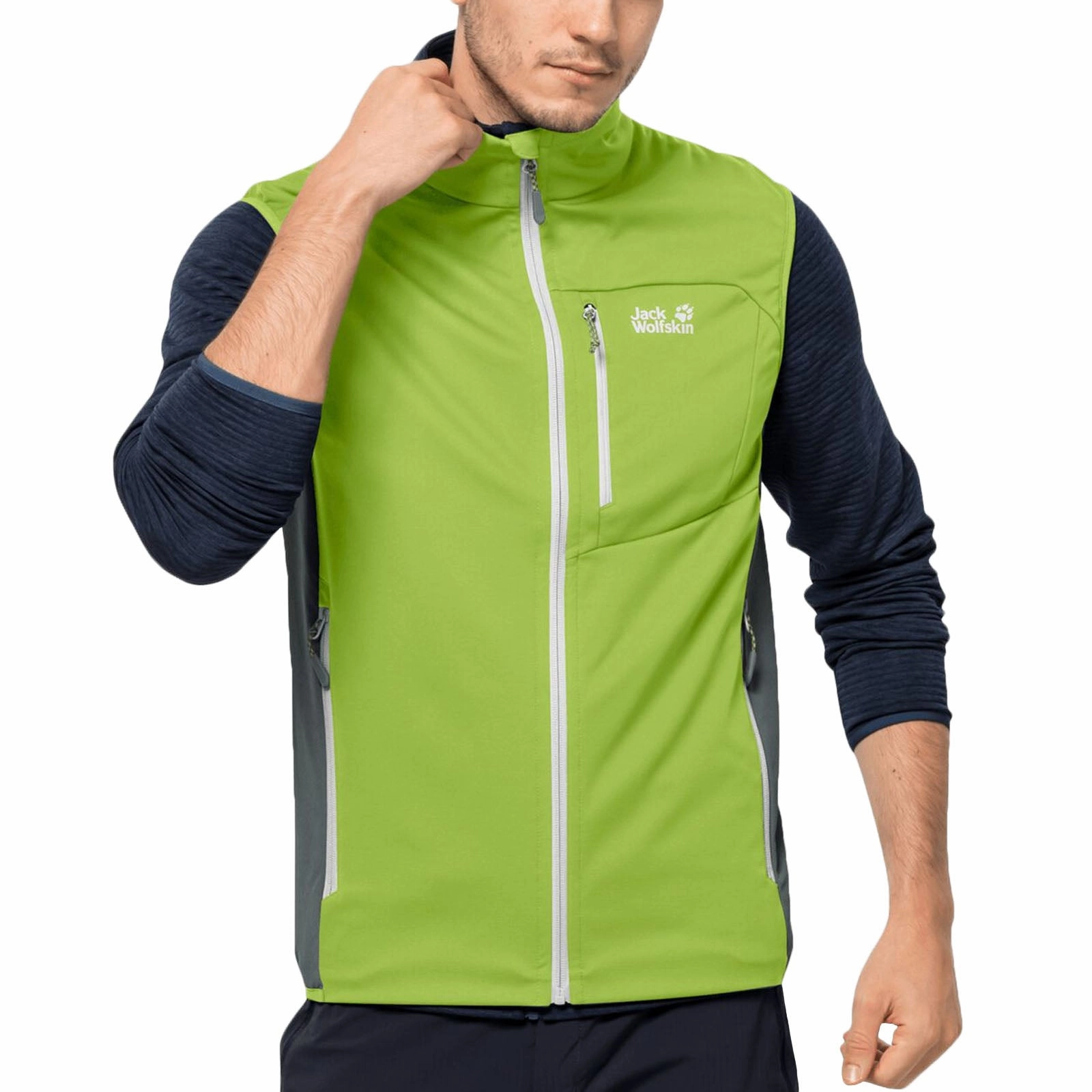 Practical Design Jack Wolfskin Mens Highest Peak Stretch Softshell Bodywarmer Gilet