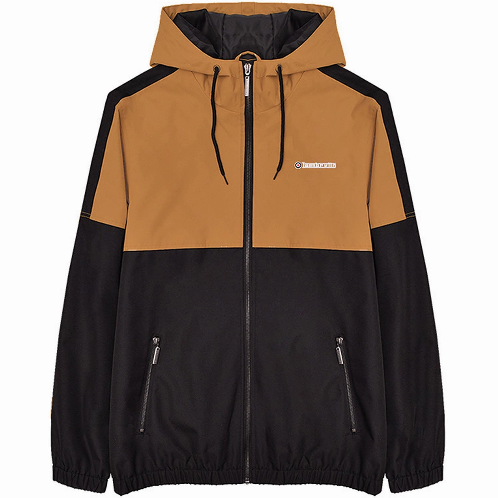 Lambretta Mens Contrast Panel Jacket Anti Snag Fabric NoiseFreeFabric
