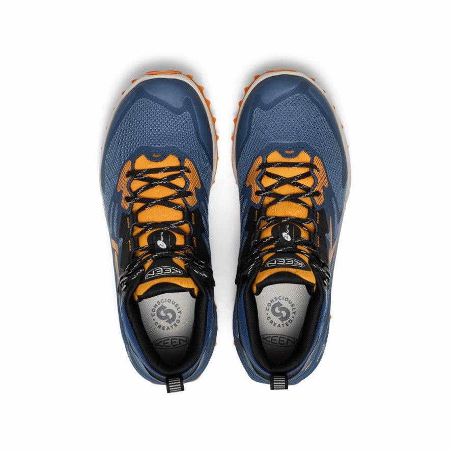 Men's Zionic NXT Waterproof Hiking Boot  |  Naval Academy/Bright Marigold Dynamic Arch Support Noise Reducing Heel