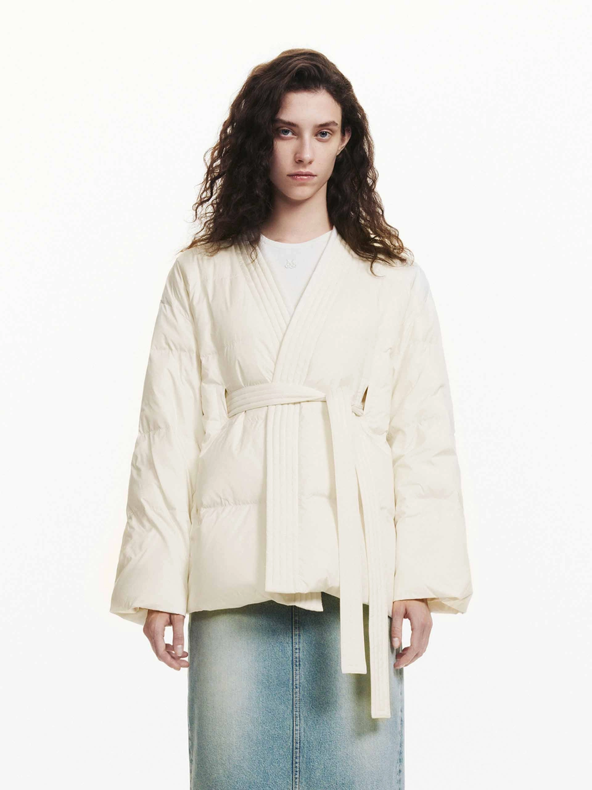 SeamlessBonding Belted Quilted Down jacket