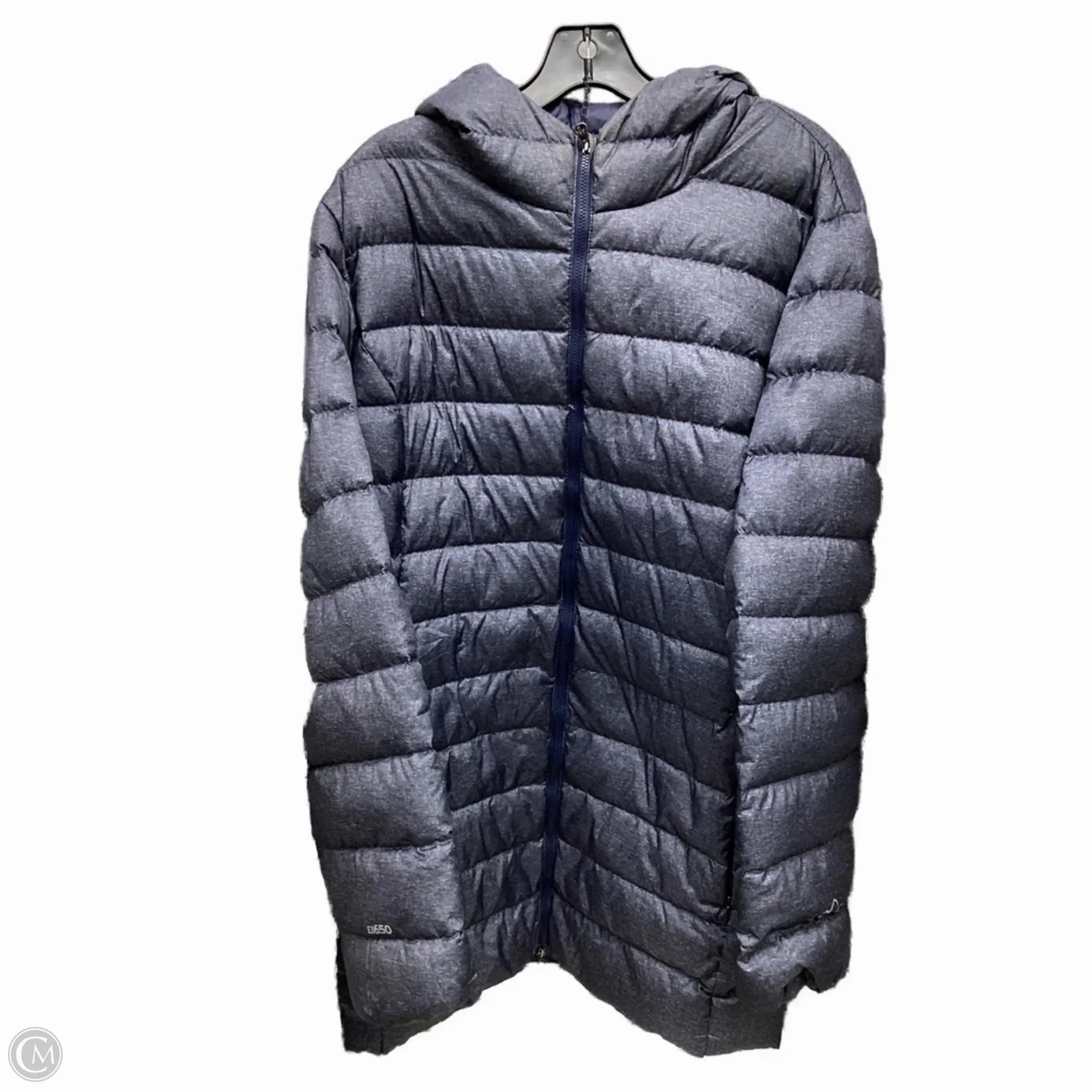 Coat Puffer & Quilted By Eddie Bauer In Blue, Size: Xxl SnapFastenings