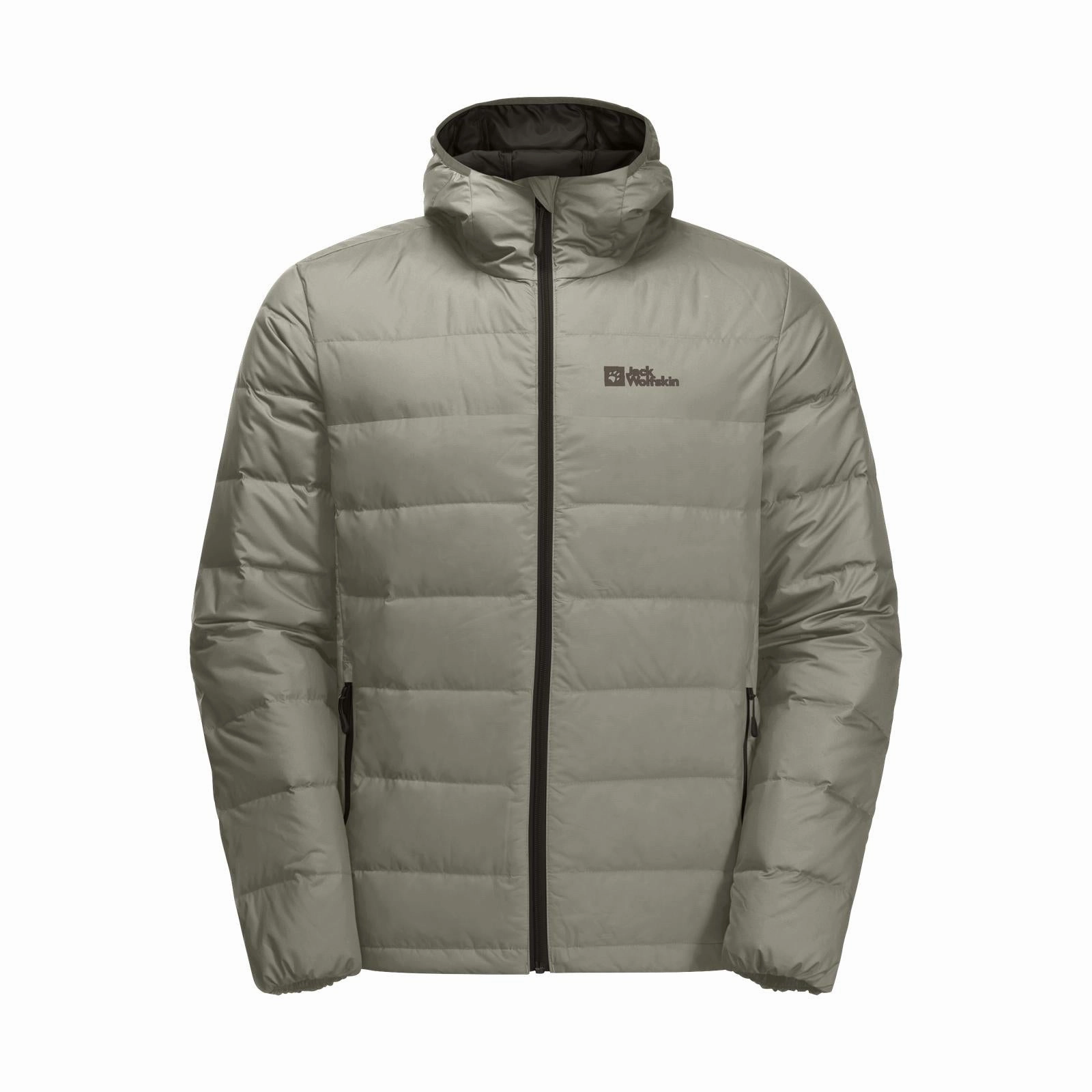 Jack Wolfskin Mens Ather Padded Down Jacket Stowable Hood Anti Pilling