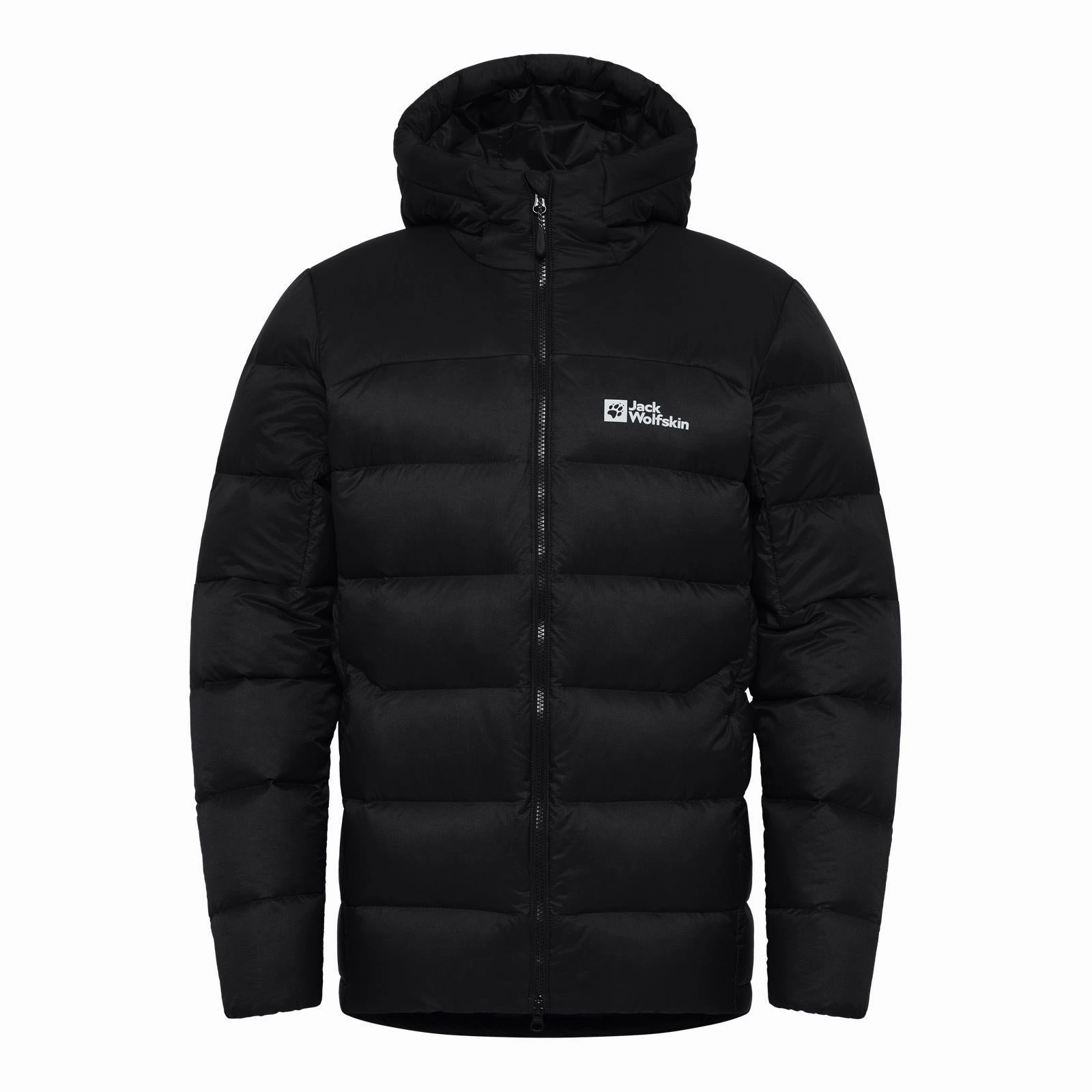 Jack Wolfskin Mens Nebelhorn Padded Down Hooded Jacket Rubberized Zippers