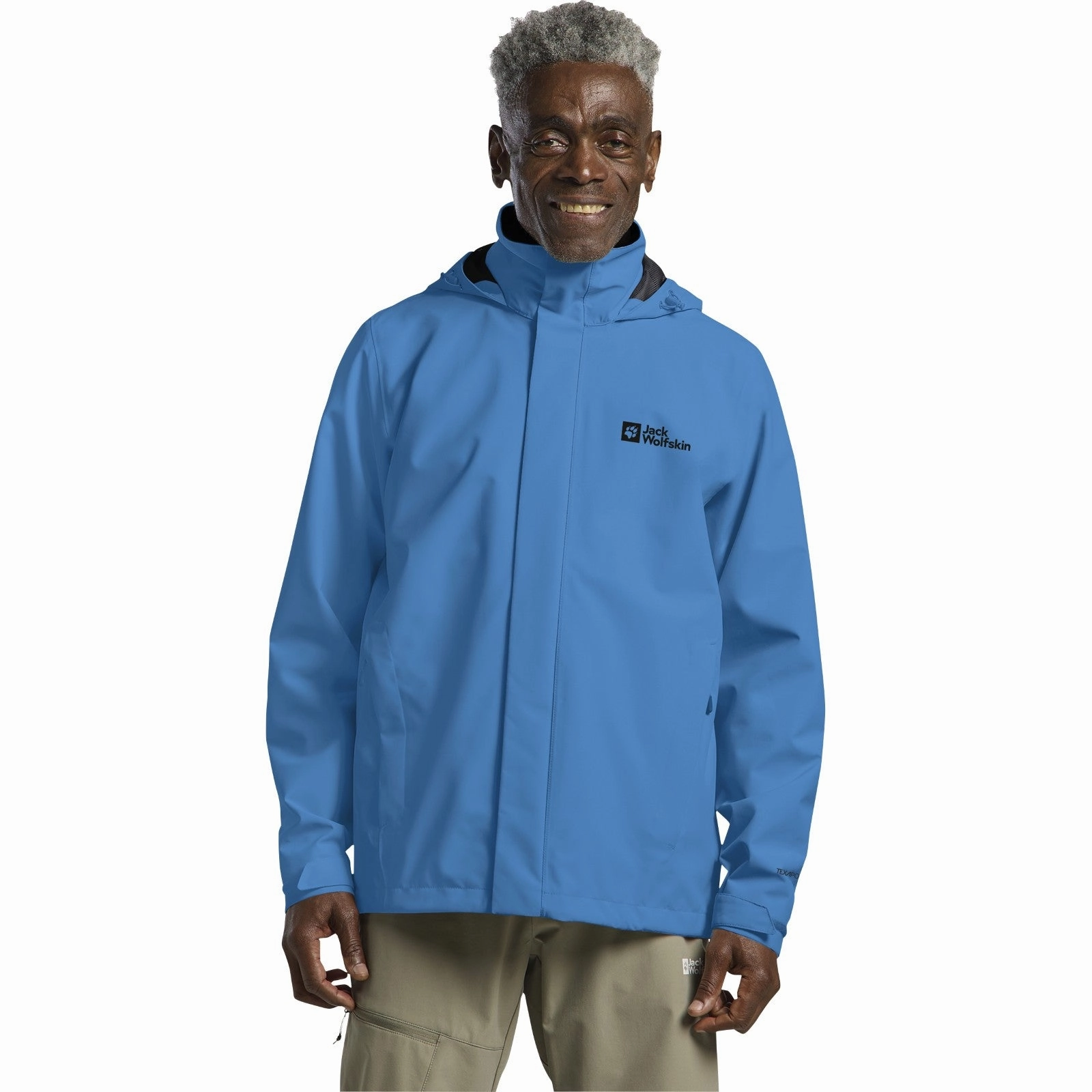 Jack Wolfskin Mens Trailtime 2L Waterproof Jacket Convertible Collar Style Timeless Fit Style
