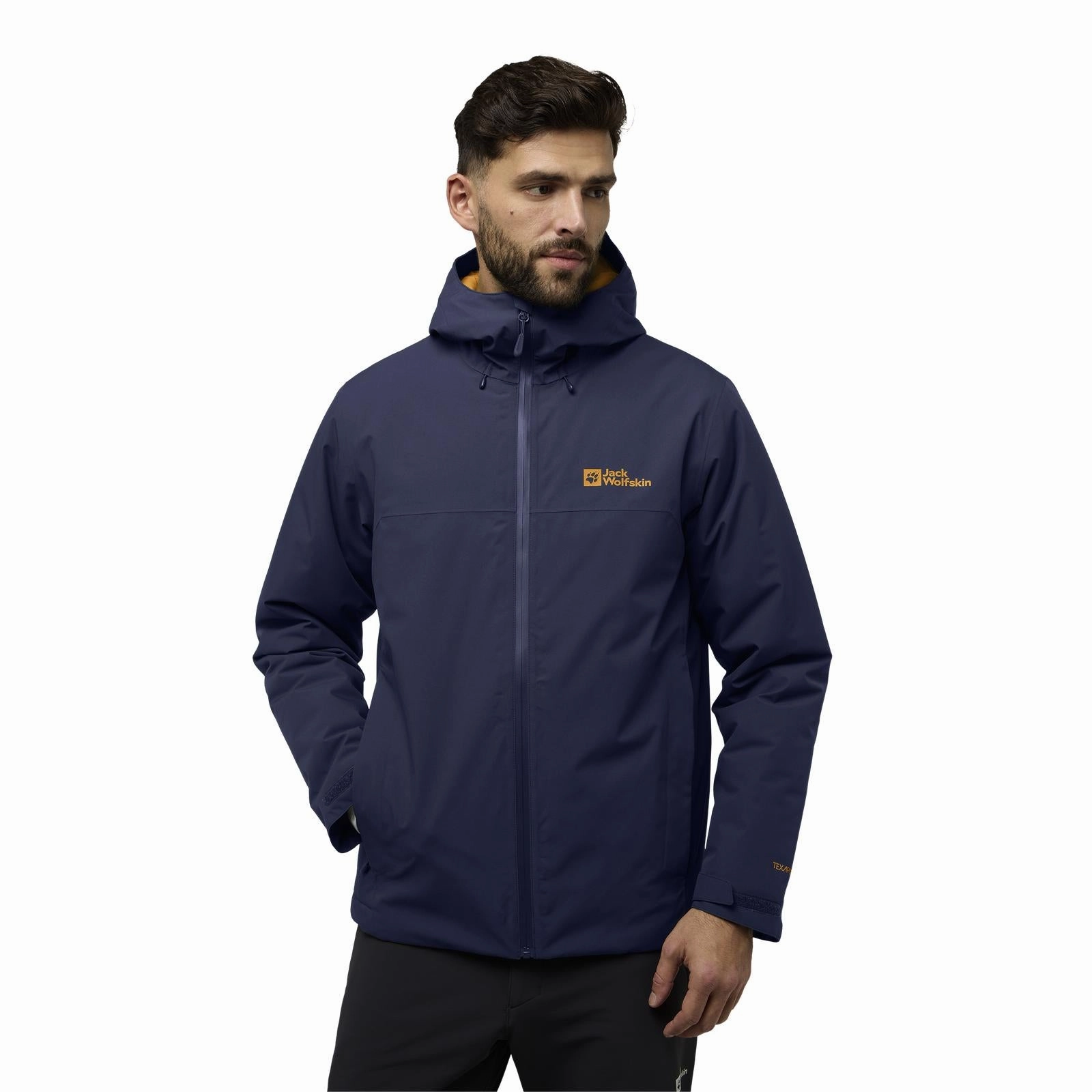 Travel Street Style Cashmere Blend Jack Wolfskin Mens Wisper Waterproof Hooded Jacket