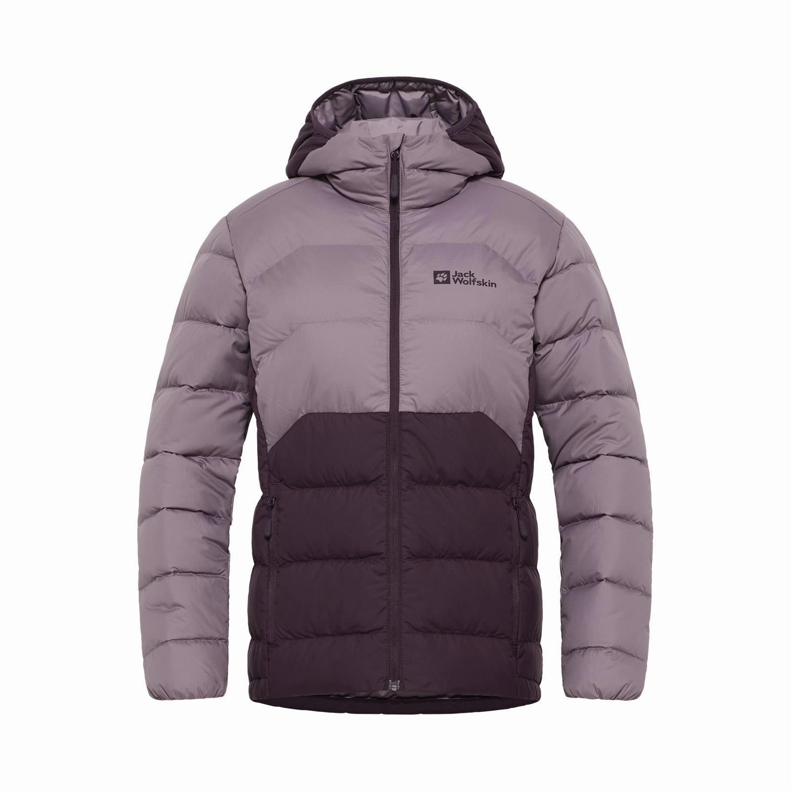 Jack Wolfskin Womens Ather Hooded Packable Padded Jacket Lightweight Feel Flame retardant