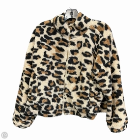 Jacket Faux Fur & Sherpa By Clothes Mentor In Animal Print, Size: L Water Repellent Finish