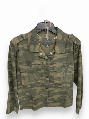Jacket Shirt By Sanctuary In Camouflage Print, Size: Petite  M Modular Attachments