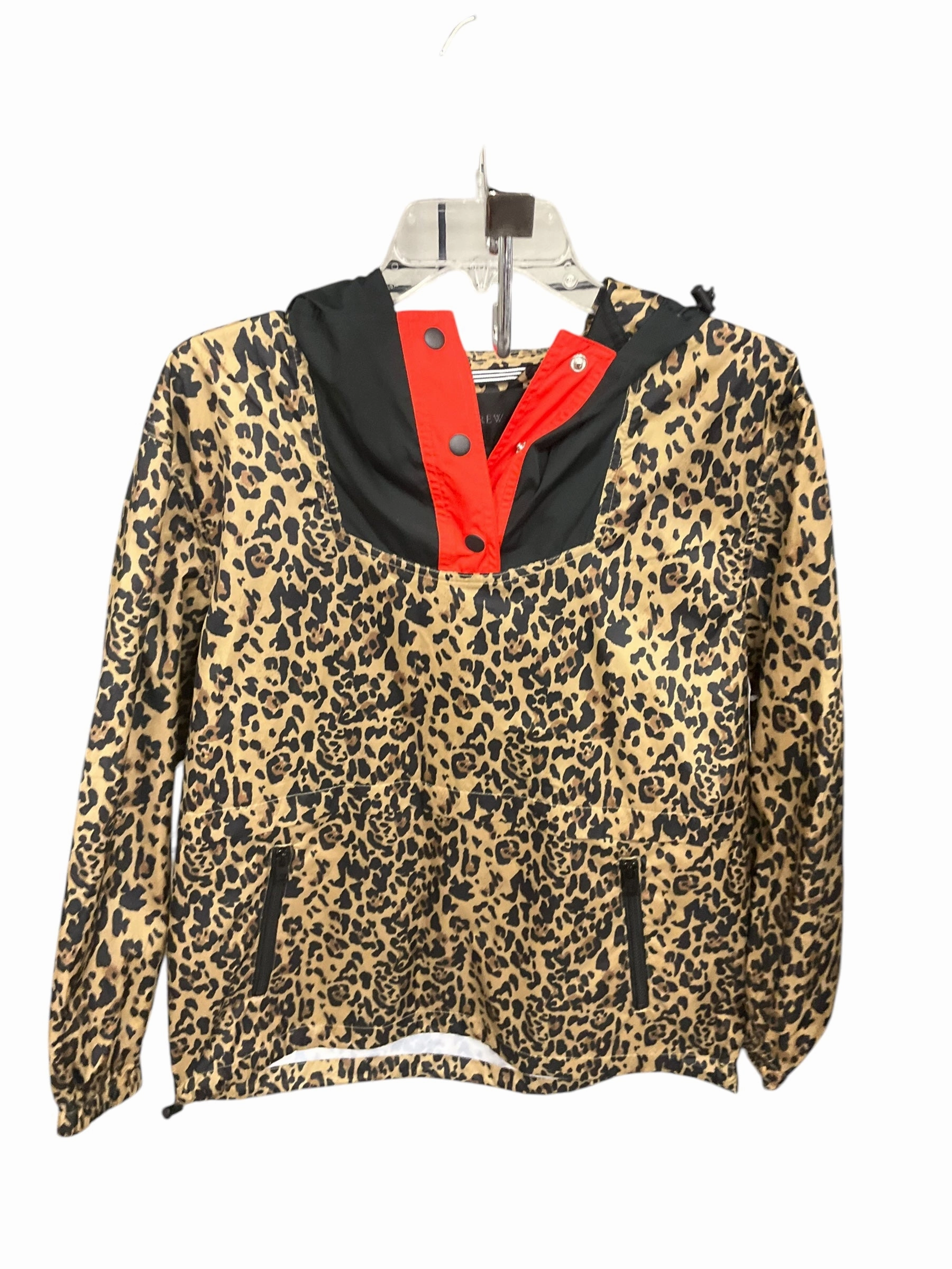 Jacket Windbreaker By J. Crew In Animal Print, Size: Xs Comfy Essentials TearResistantFabric