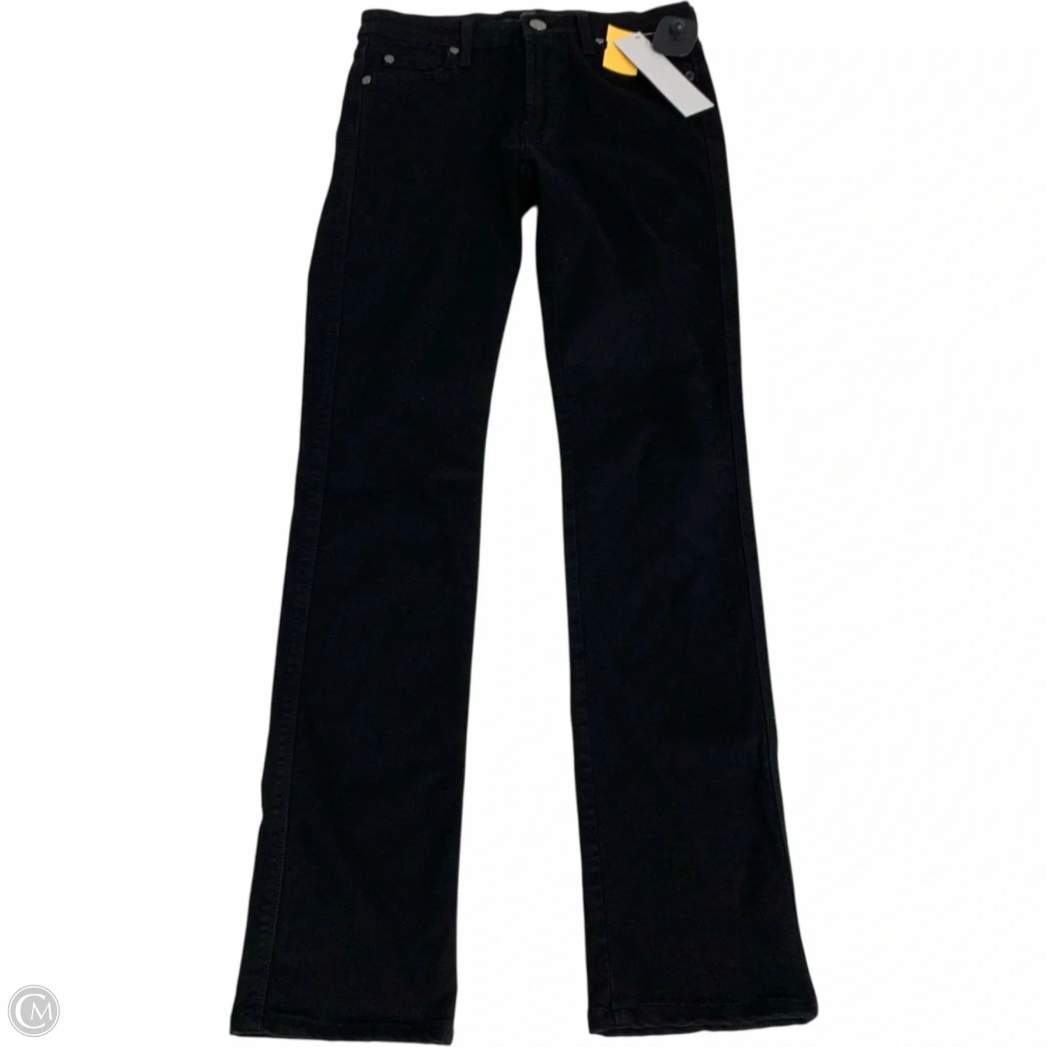 Modern Minimalist Creative Look Simple Aesthetic Jeans Designer By 7 For All Mankind In Black Denim, Size: 4