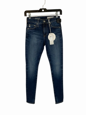 Street Inspired City Walk Comfy Weekend Getaway Jeans Designer By Adriano Goldschmied In Blue Denim, Size: 0