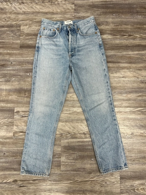 Jeans Designer By Agolde In Blue Denim, Size: 0 No Fuss Fit Bold Casual Friday