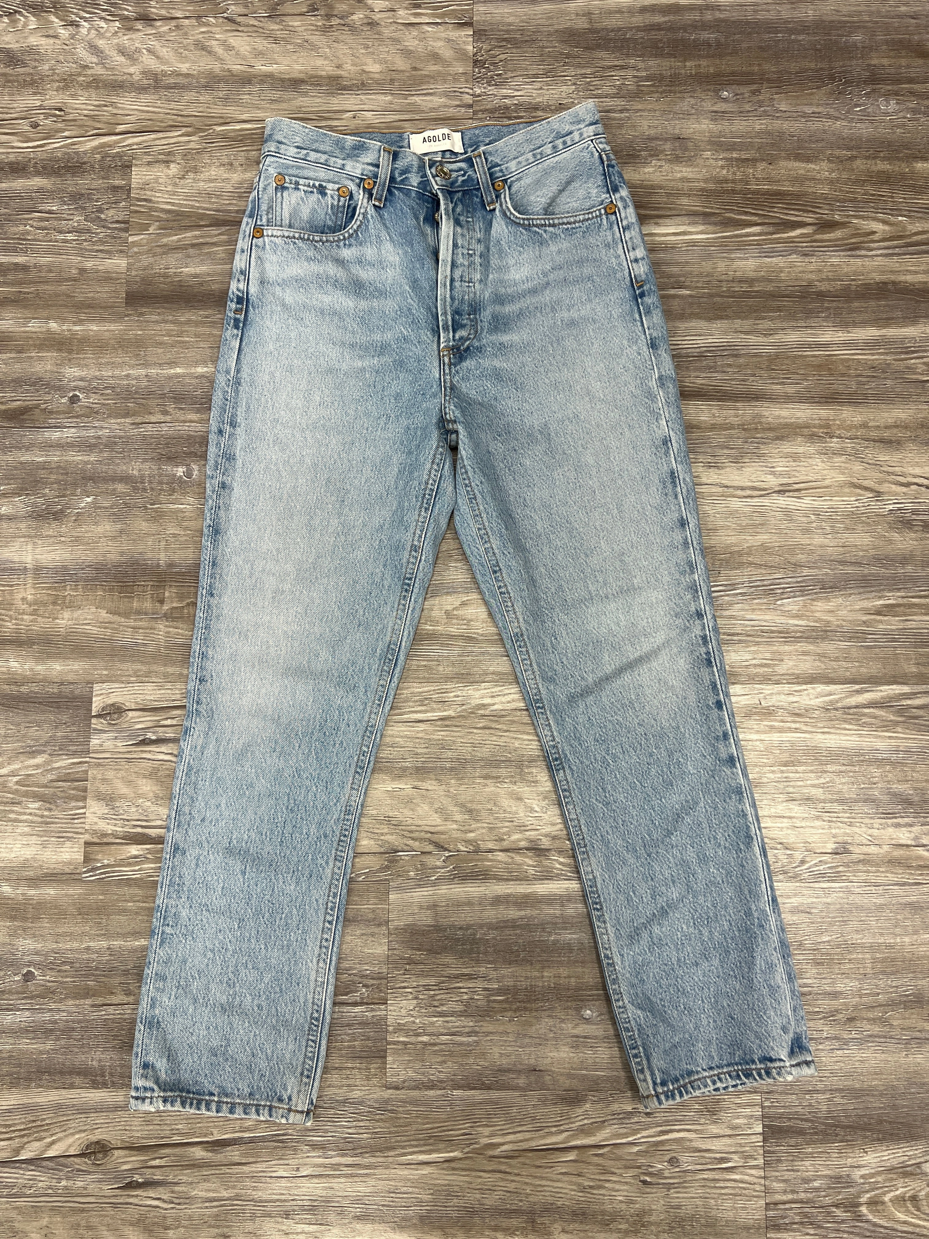 Jeans Designer By Agolde In Blue Denim, Size: 0 No Fuss Fit Bold Casual Friday