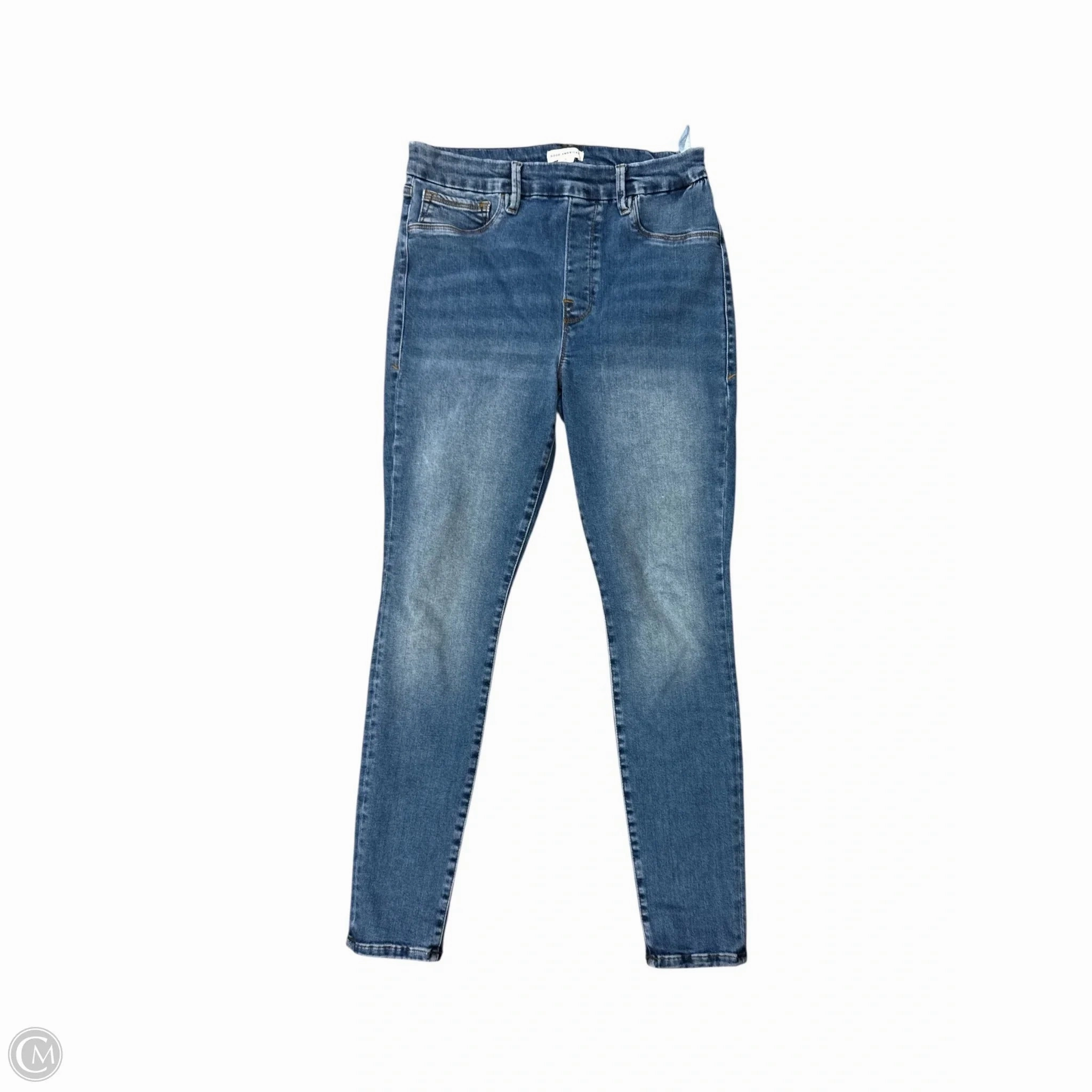 Jeans Designer By Good American In Blue Denim, Size: 10 Clean Shape