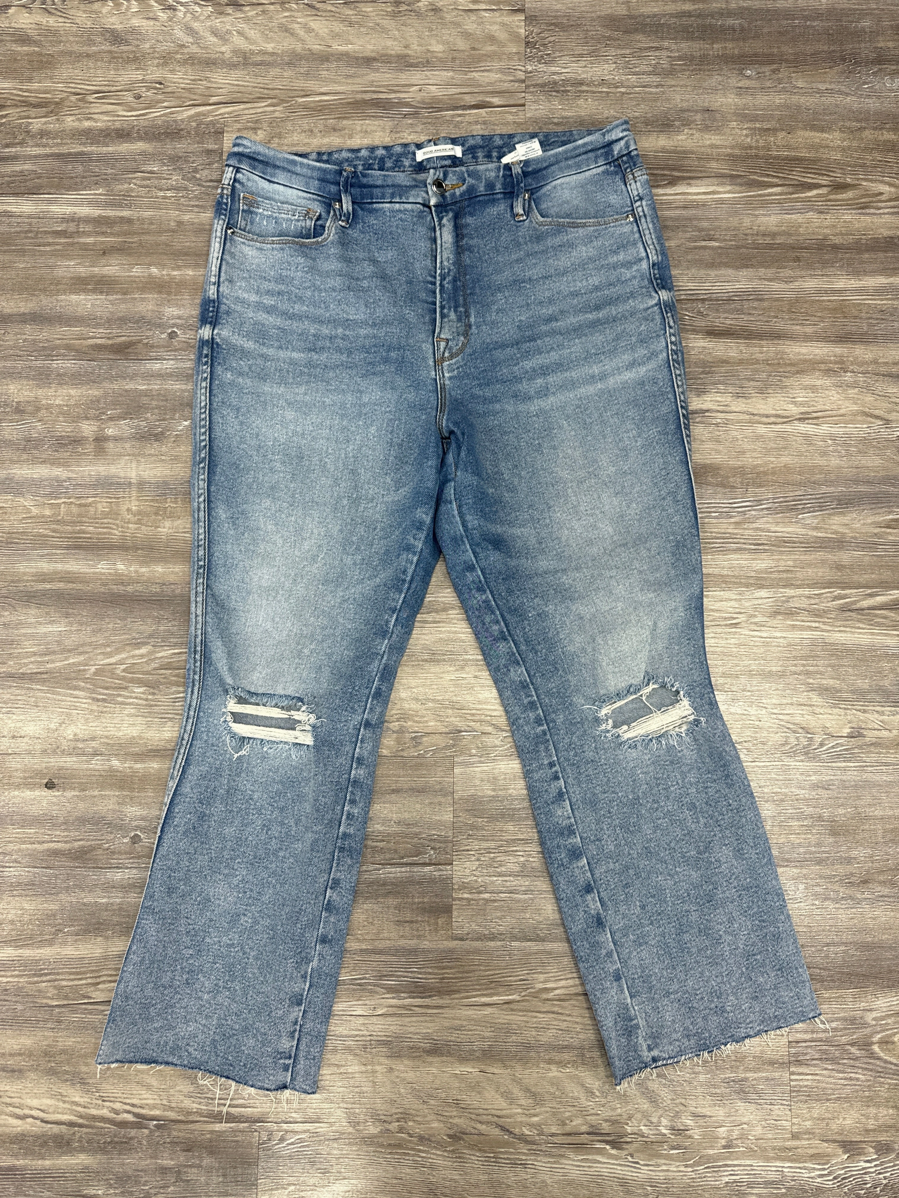 Jeans Designer By Good American In Blue Denim, Size: 16 Outdoor Adventure Party Look Youth Style