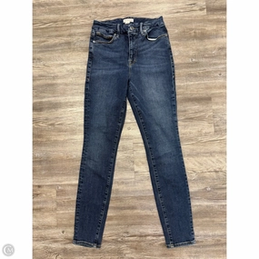 Autumn Days Family Style Eco Friendly Outerwear Friendly Jeans Designer By Good American In Blue Denim, Size: 4