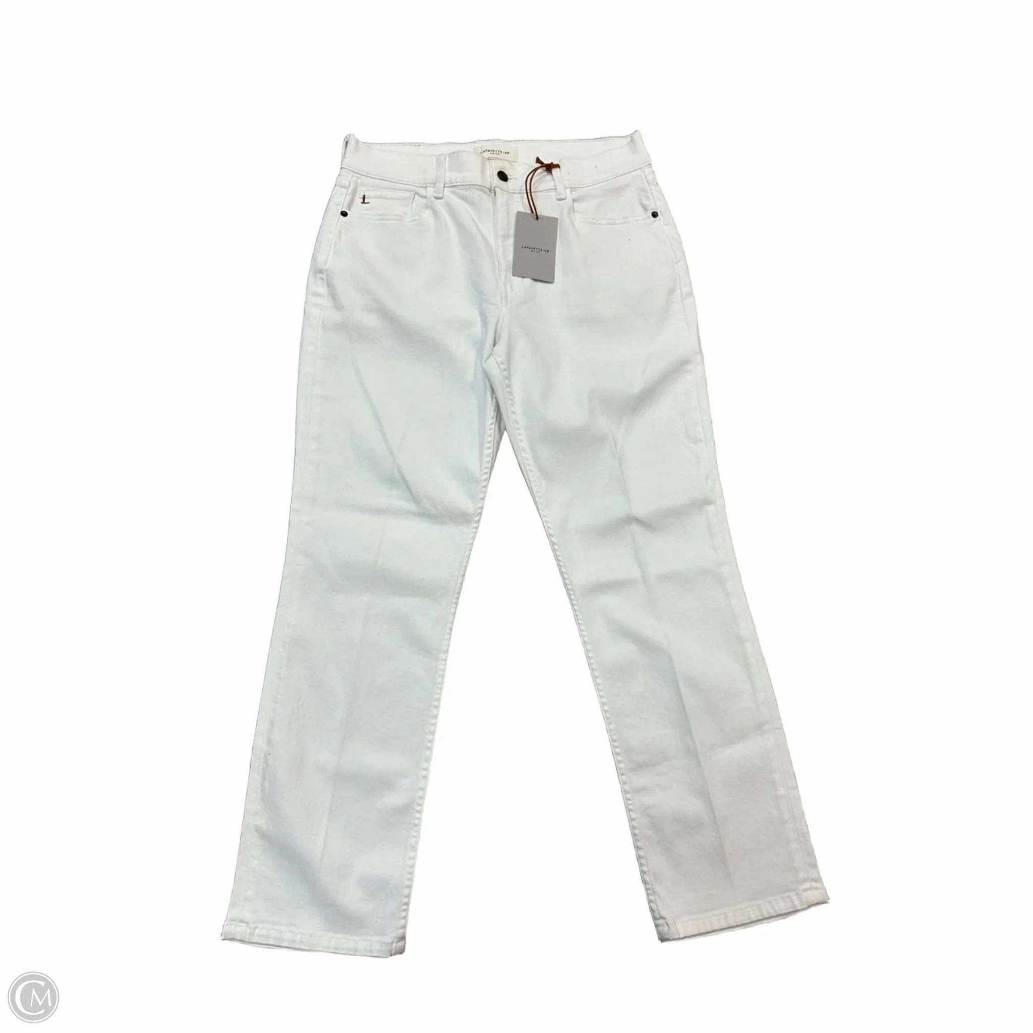 True Fit Jeans Designer By Lafayette 148 In White Denim, Size: 12/31