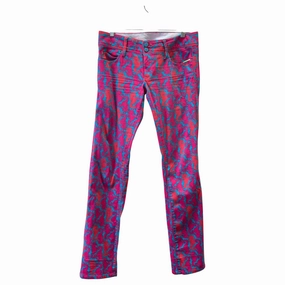 Traveler Gear Stretch Creative Look Jeans Designer By Lilly Pulitzer In Blue & Pink, Size:4