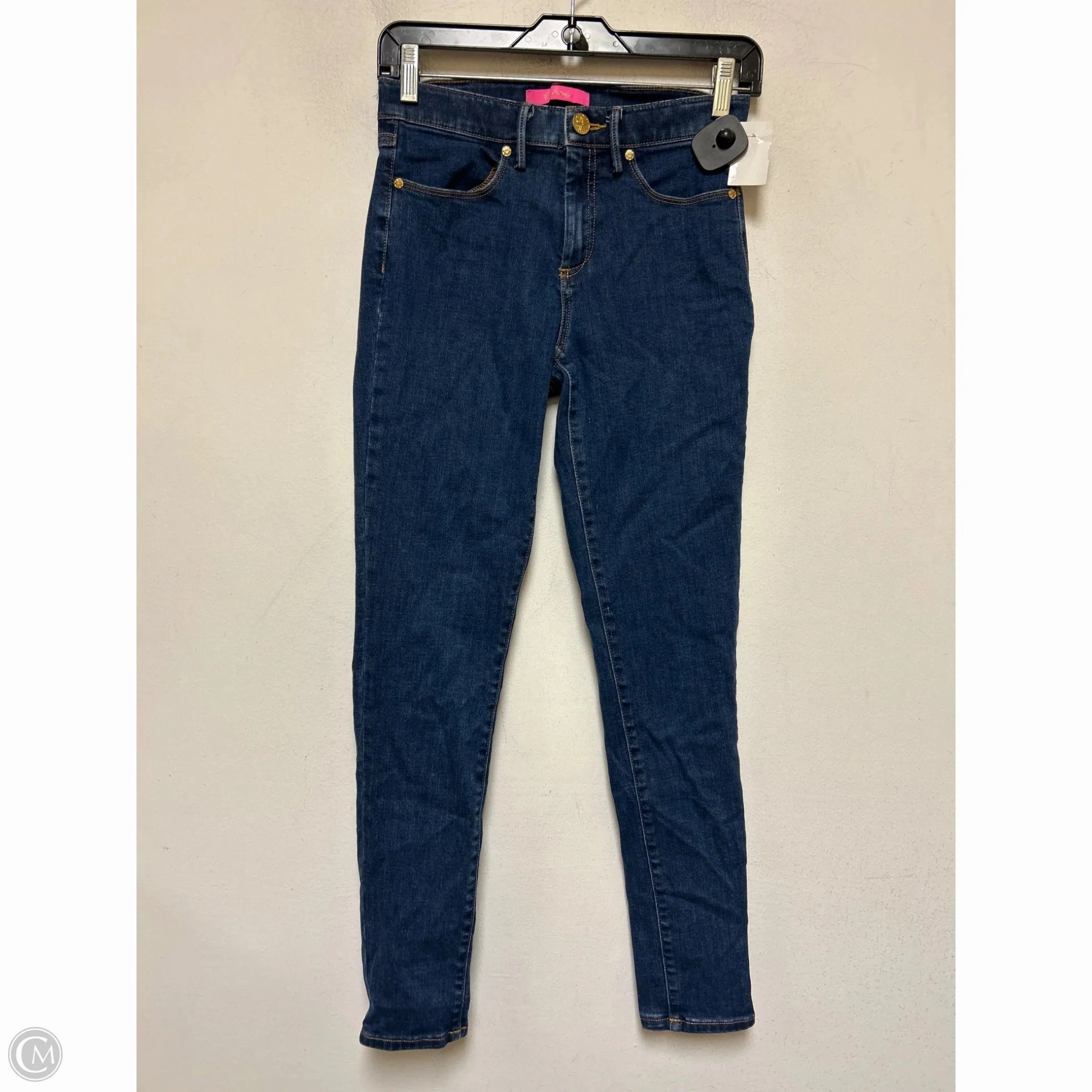 Jeans Designer By Lilly Pulitzer In Blue Denim, Size: 2 Modern Minimalist Urban Explorer Subtle Texture