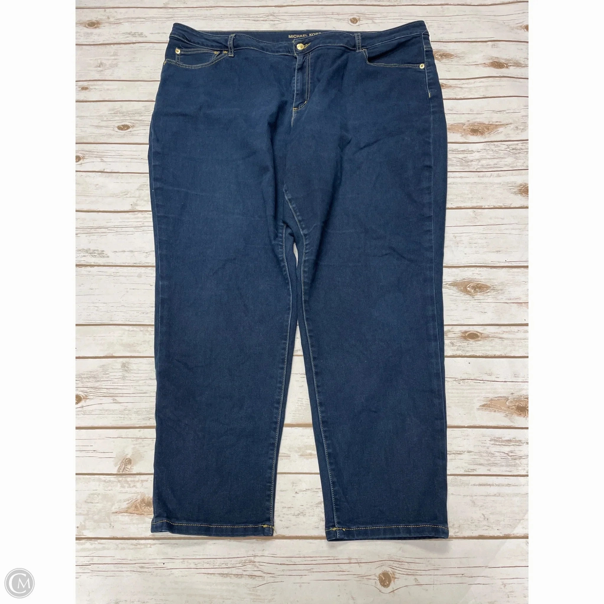 Jeans Designer By Michael Kors In Blue Denim, Size: 24 Clean Silhouette Shape Retention