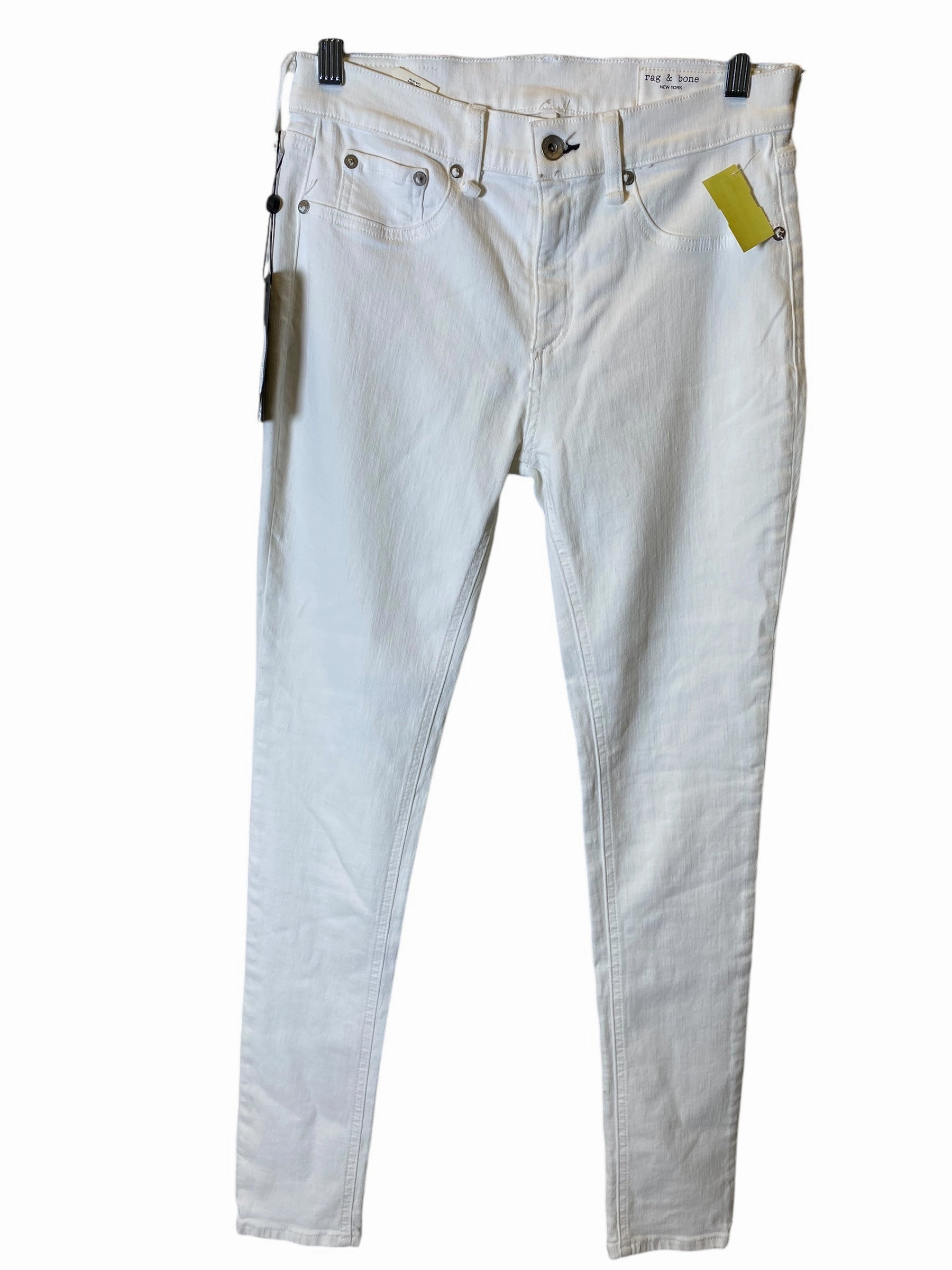 Jeans Designer By Rag & Bones Jeans In White, Size: 6 Stretch Minimalist Slim Sunny Vibes Festival Outfit
