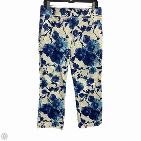Jeans Designer By Tory Burch In Blue & Cream, Size: 4 Relaxed Style City Walk Trend Setter