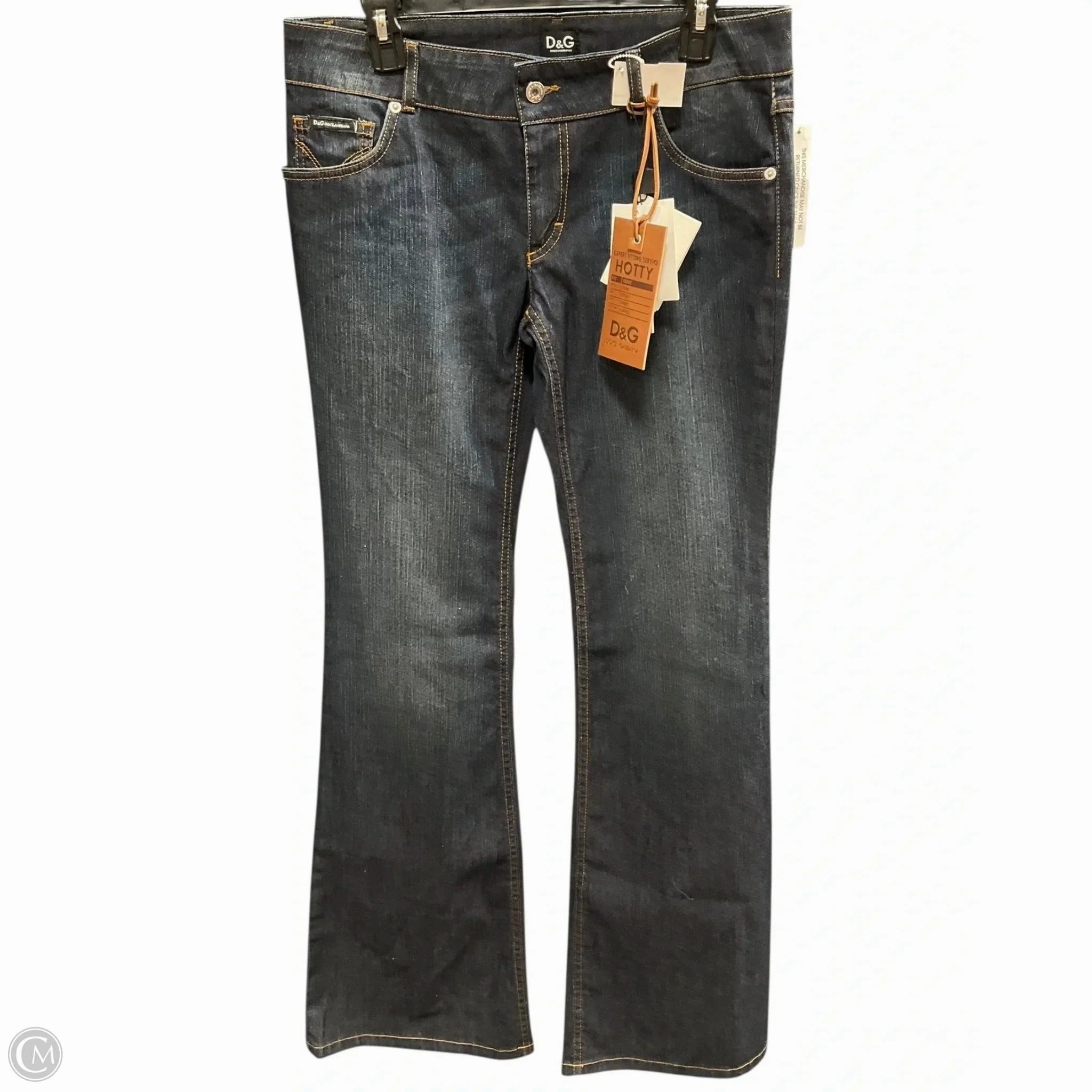 Sunny Vibes Casual Sharp Finish Jeans Luxury Designer By Dolce And Gabbana In Blue Denim, Size: 10