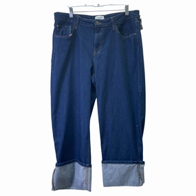 Functional Casual Day To Night Jeans Wide Leg By Target-Designer In Blue Denim, Size:14