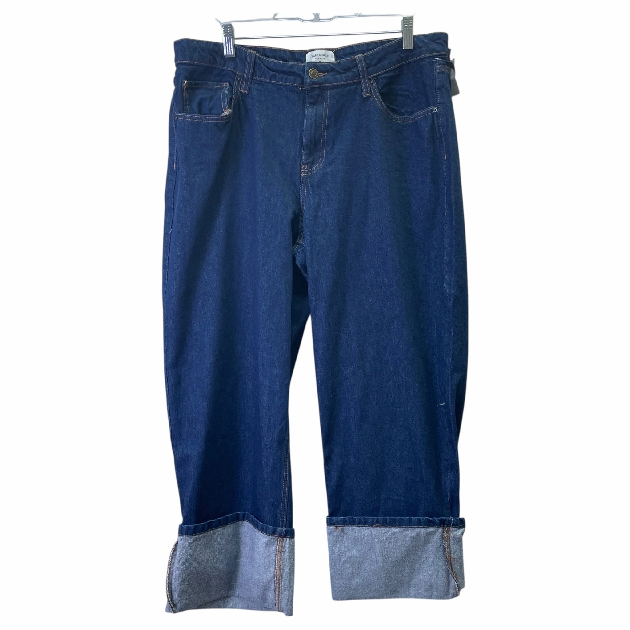 Functional Casual Day To Night Jeans Wide Leg By Target-Designer In Blue Denim, Size:14