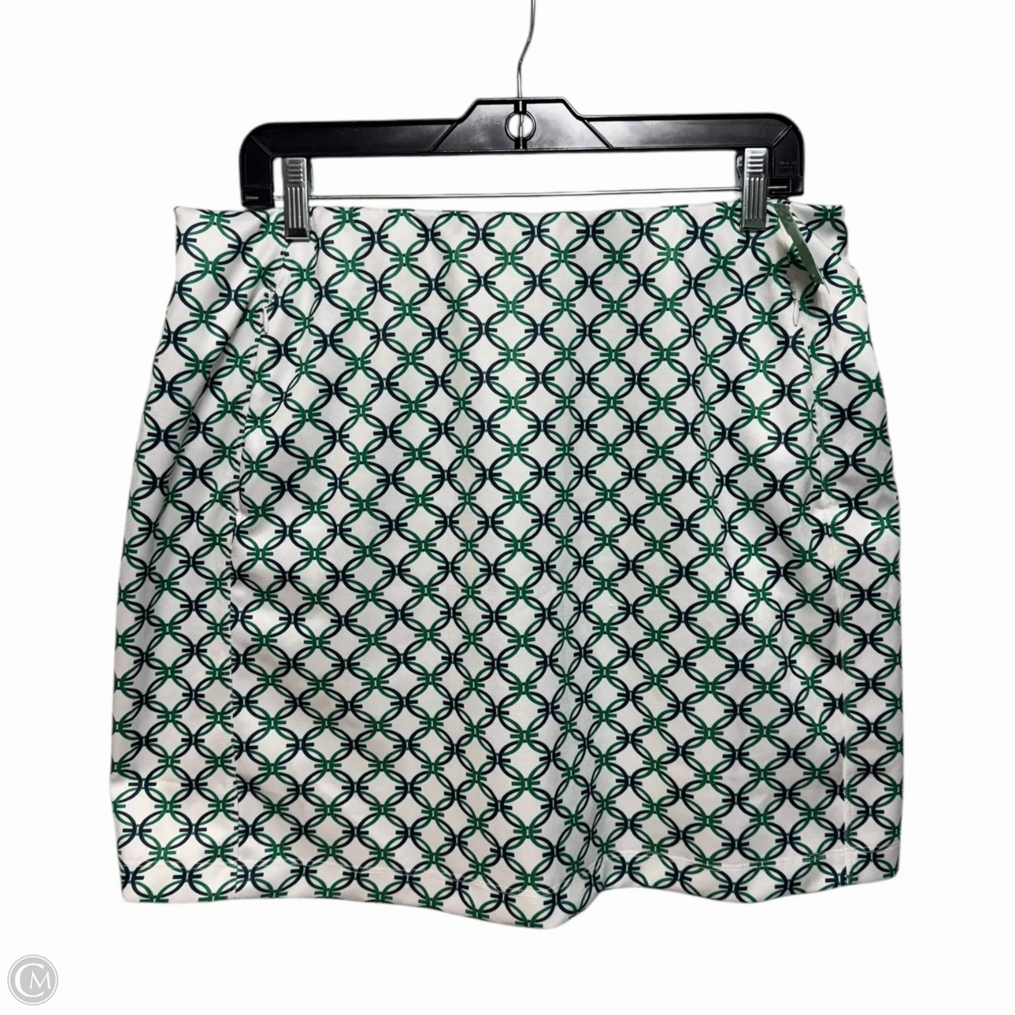 Printed Golf Skirt Designer By Tory Sport by Tory Burch In Snow White Large Locking Rings, Size: XL Durable Hem Subtle Detail