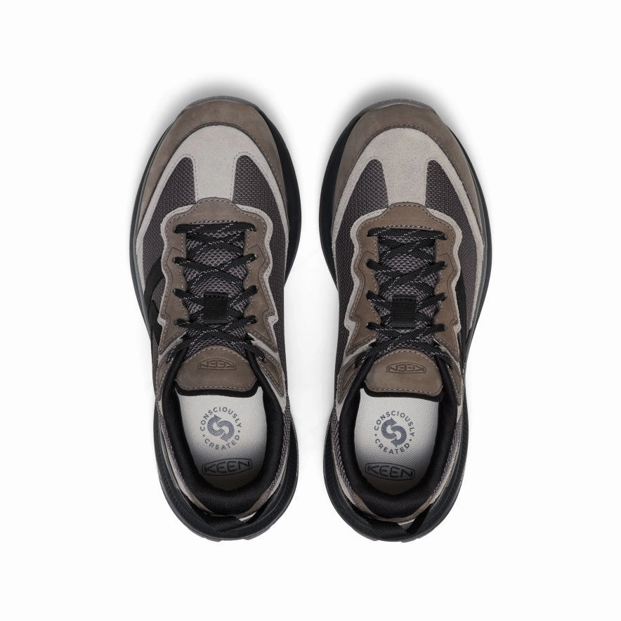 Comfy Walking All Time Men's WK500 Leather Walking Shoe  |  Steel Grey/Black