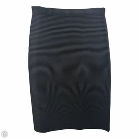 Knit Skirt Designer By Lafayette 148 In Black, Size: S Fringe Detail