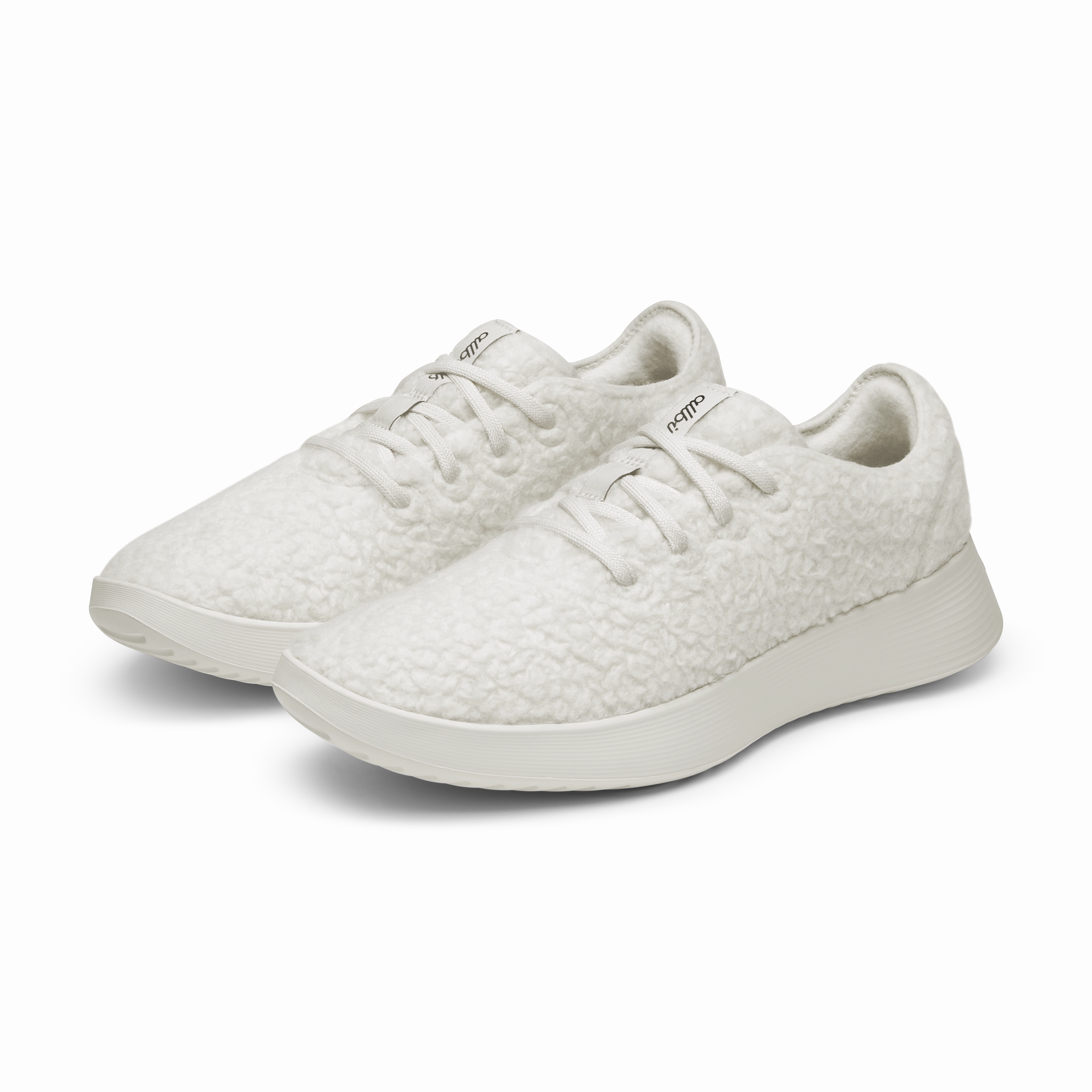 Men's Wool Runner Go - Fluff - Natural White (Natural White Sole) Comfort Fit Socks