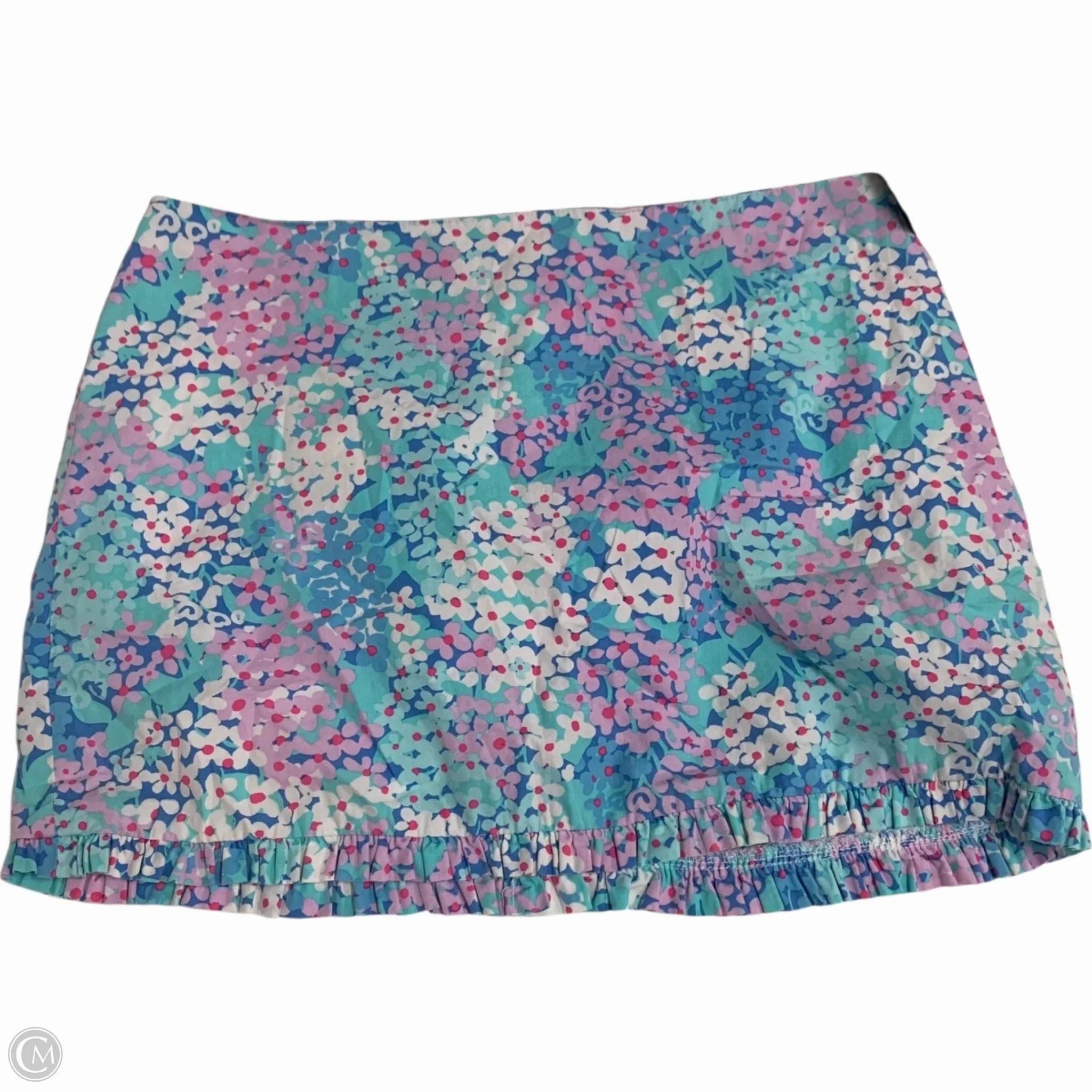 Cozy Edge Skirt Designer By Lilly Pulitzer In Blue & Pink, Size: Xxs