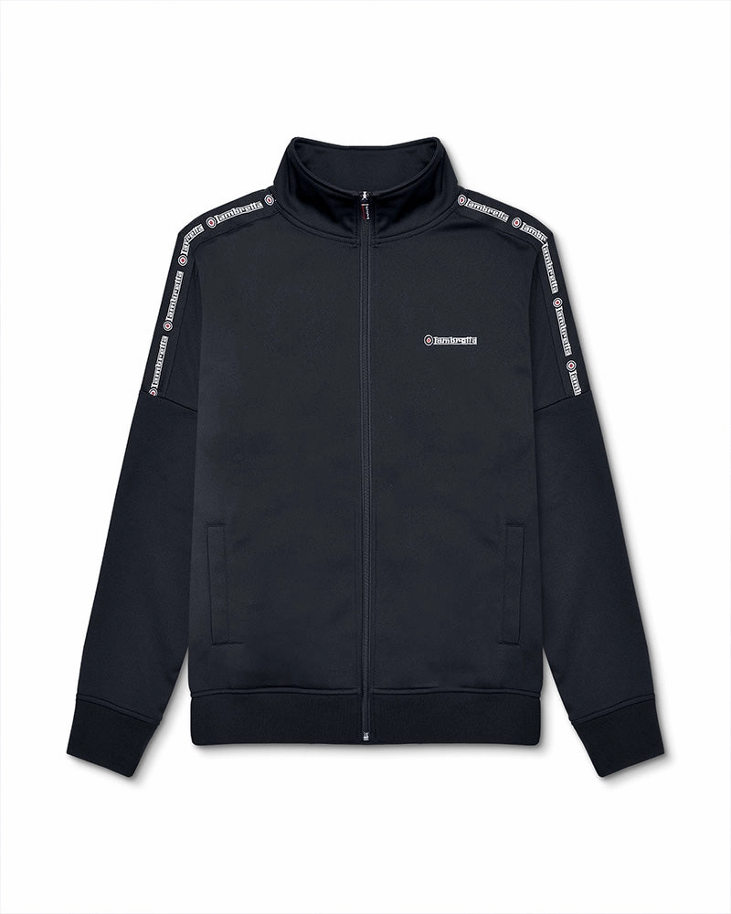 wrinkle free Lambretta Mens Half Taped Full Zip High Collar Track Jacket