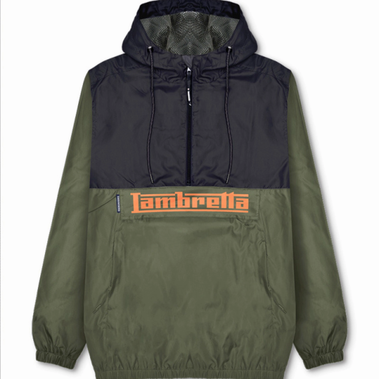 Rugged Style Lambretta Mens Over The Head Scooter Windbreaker Jacket