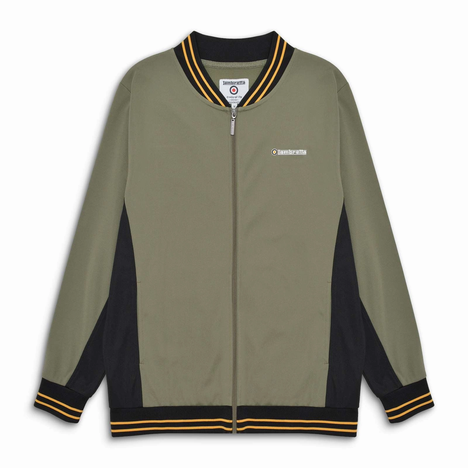 Lambretta Mens Vintage Track Bomber Jacket Versatile Layering Options Thermal Insulated