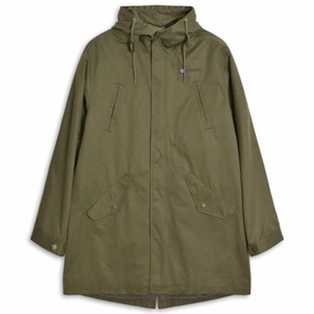 Reinforced Seams Clean Fit Design Lambretta Mens Water Resistant Parka Jacket