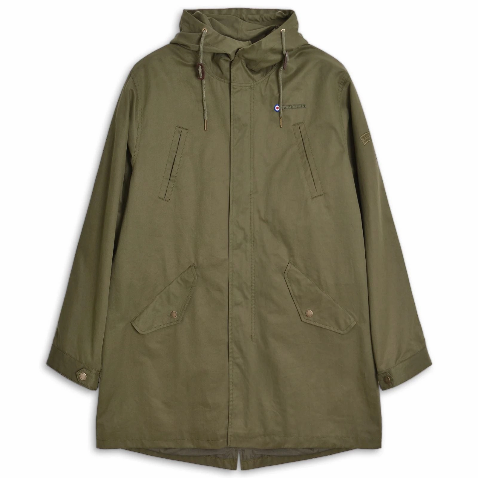 Reinforced Seams Clean Fit Design Lambretta Mens Water Resistant Parka Jacket