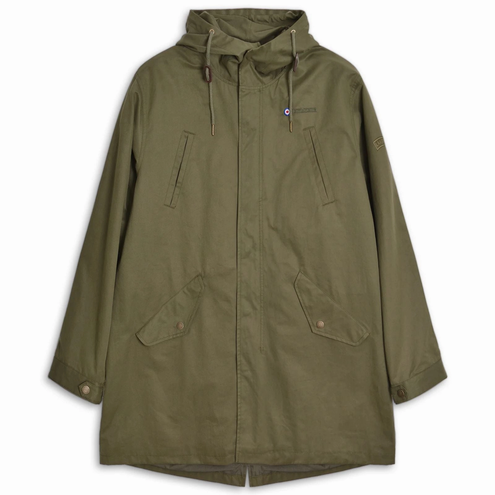 Lambretta Mens Water Resistant Parka Jacket Weekend Ready Look Softshell Technology
