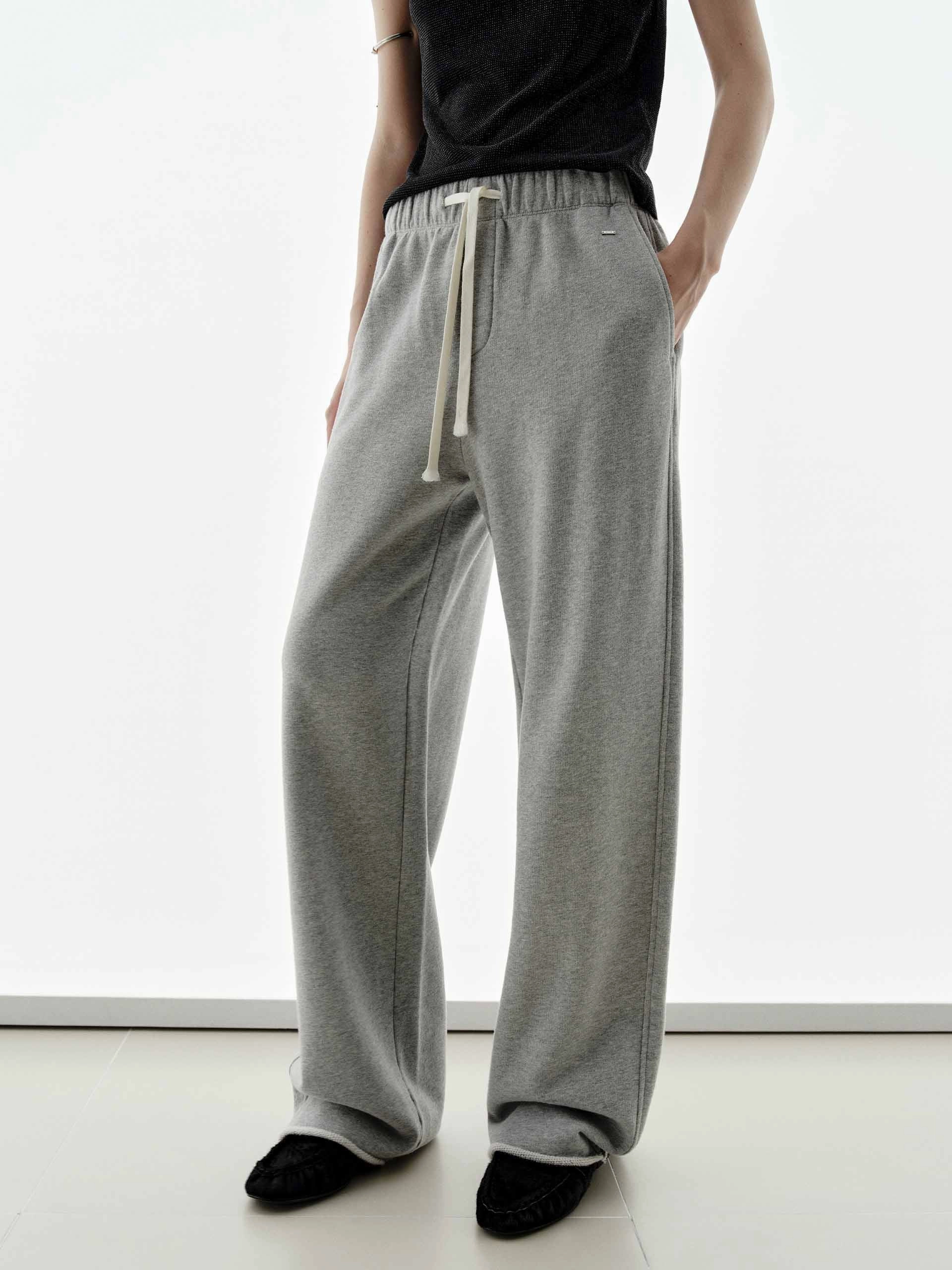 Cotton Drawstring Detail Trousers Button front