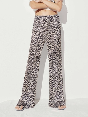 quick dry Leopard Print Loose Trousers