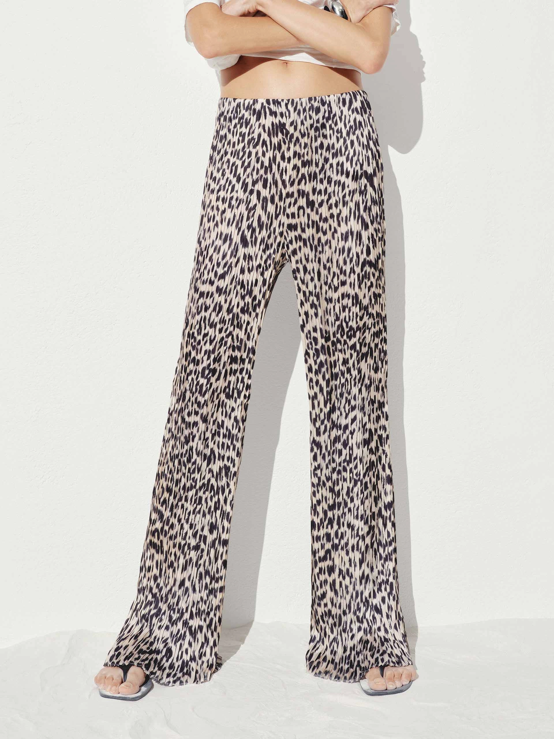 quick dry Leopard Print Loose Trousers
