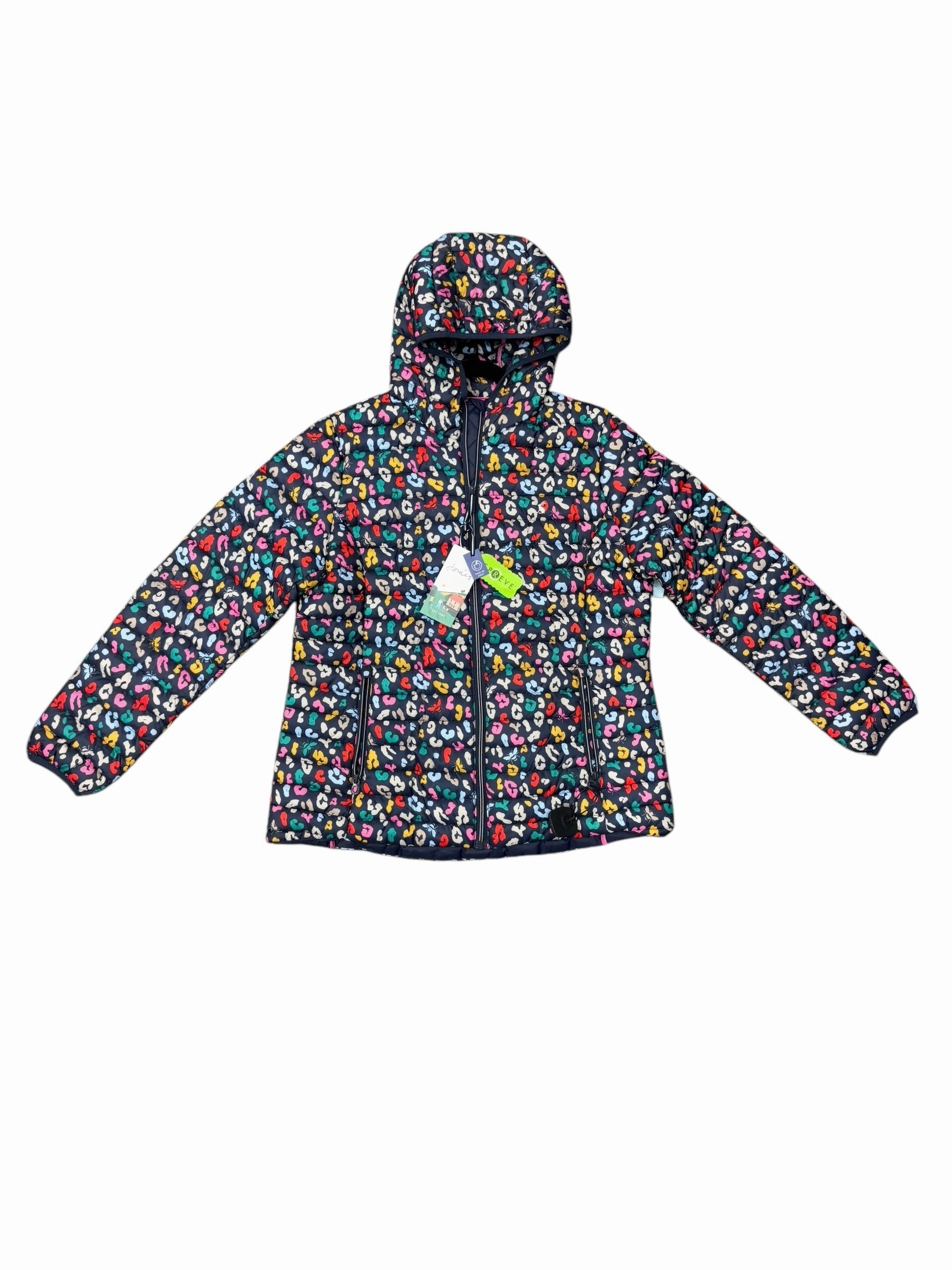 Bright Color Coat Puffer & Quilted By Joules In Animal Print, Size: Xl