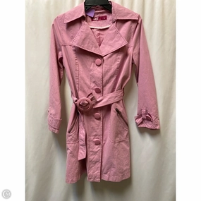 Coat Raincoat By Clothes Mentor In Pink, Size: S Fray Resistant Edges