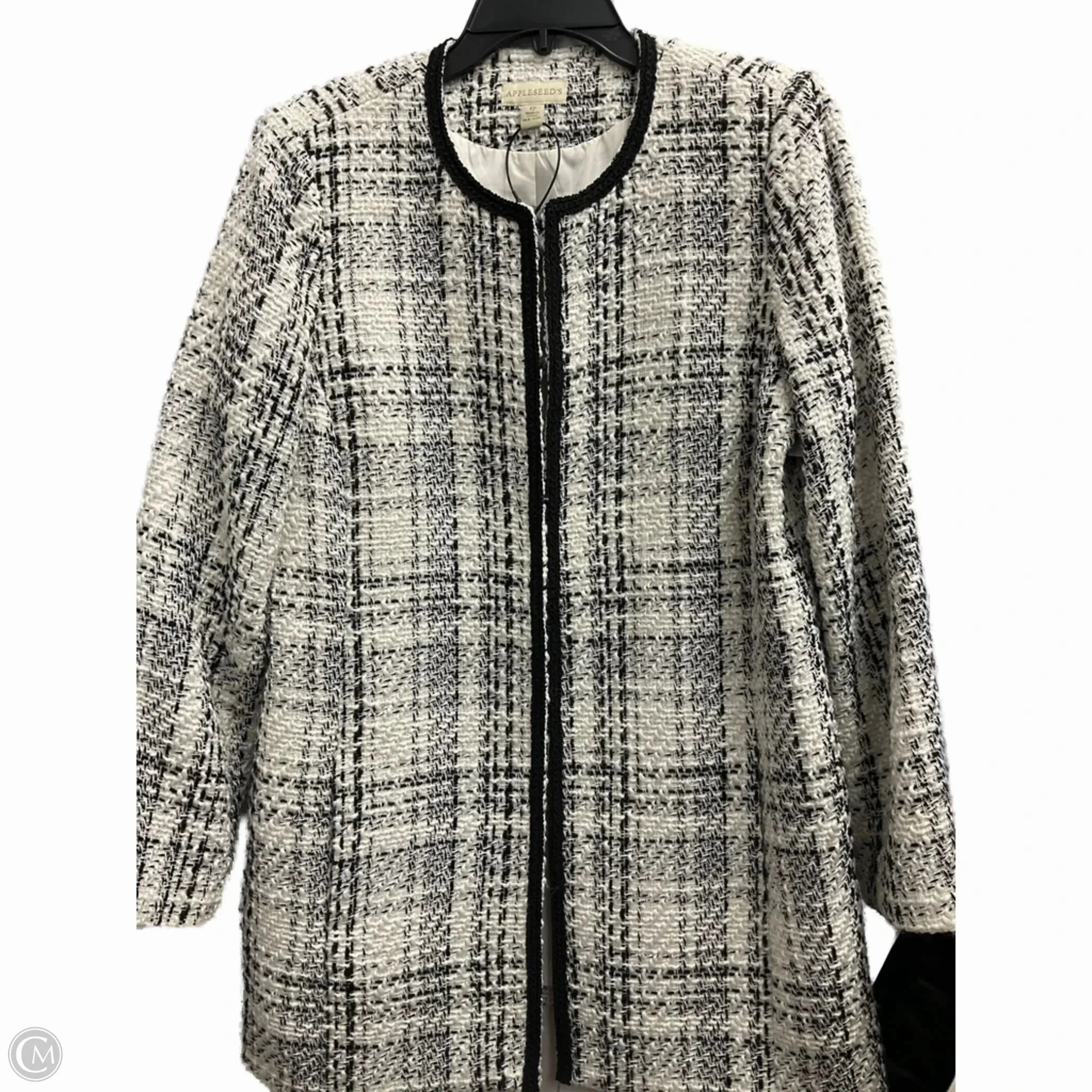 Non Bulky Design Windbreaker Inspired Fit Coat Other By Appleseeds In Black & White, Size: 12