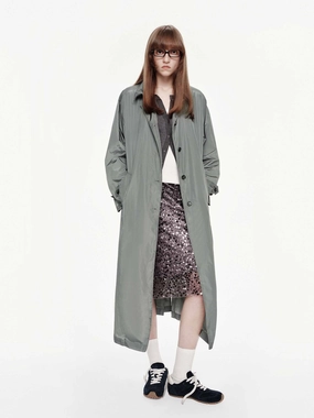 EasyClean Coating Weatherproof Technology Lightweight Button Trench Coat