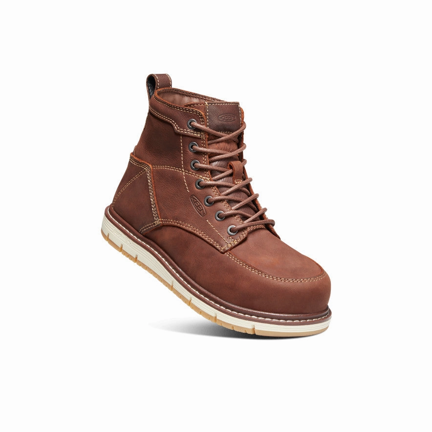 Women's San Jose 6" Boot (Aluminum Toe)  |  Gingerbread/Gum Suede Sweat Wicking