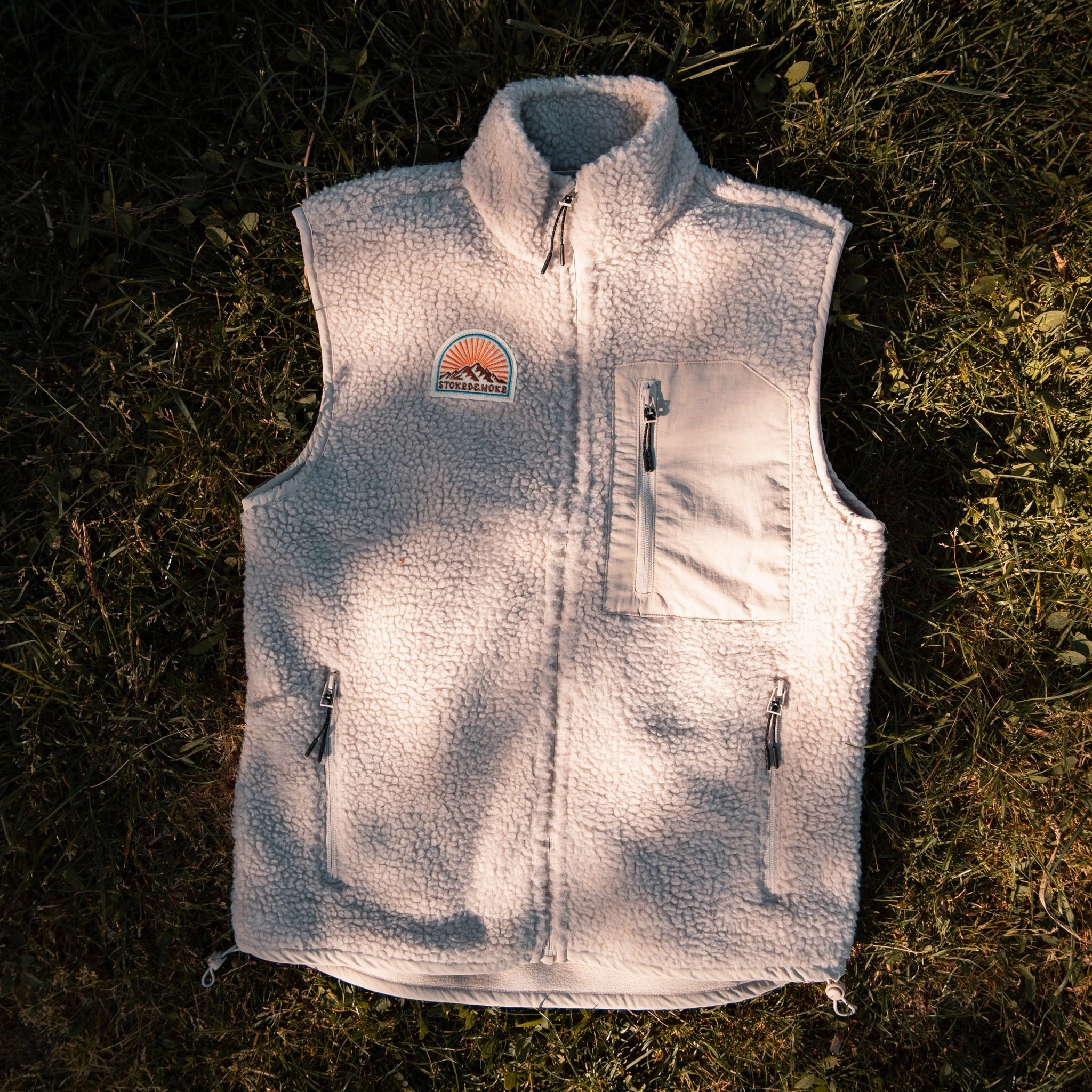 Recycled "Sunrise" Sherpa Fleece Vest Breathable Comfort Fit Fishing wear