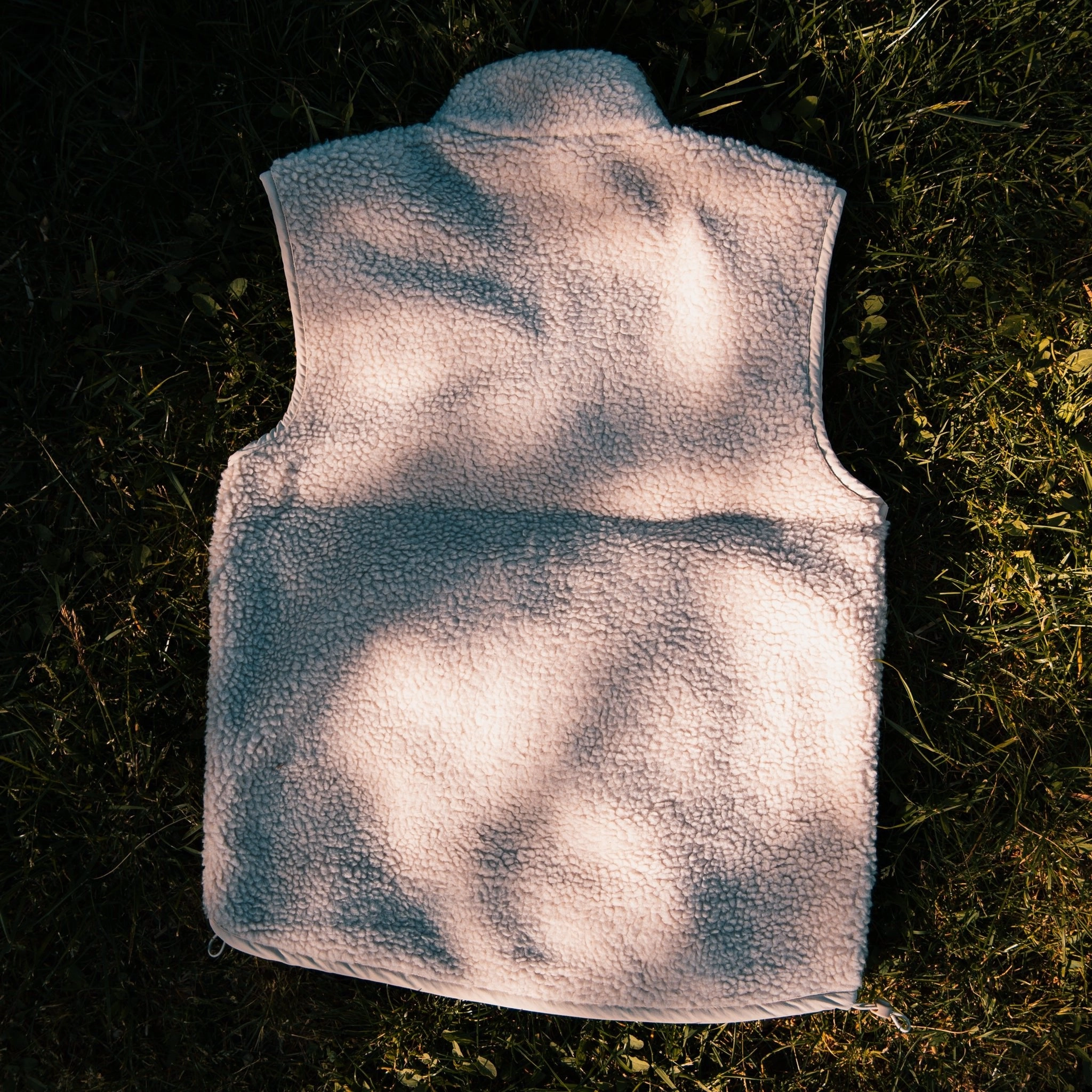 Recycled "Sunrise" Sherpa Fleece Vest Photography Ready